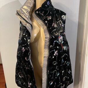 Trendy Black and Silver Women's Vest